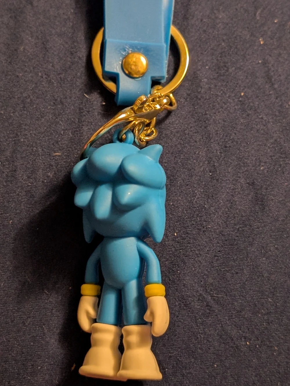 Blue Sonic The Hedgehog Silicone Bag Charm Keychain